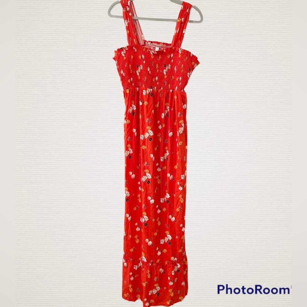 Isabel Maternity Smocked Floral Maxi Dress